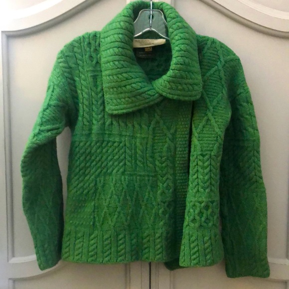Green 100% merino wool sweater - Picture 1 of 5